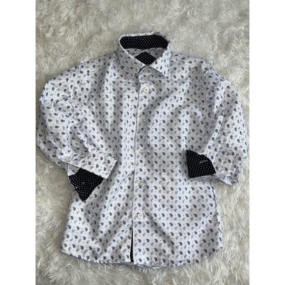 ELIE Balleh Of Milan Boys Sz. 4 Button Down Oxford. Beautiful, Great Shape - Picture 7 of 9